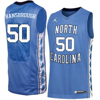 Men North Carolina Tar Heels #50 Tyler Hansbrough College Basketball Jerseys Sale-Blue